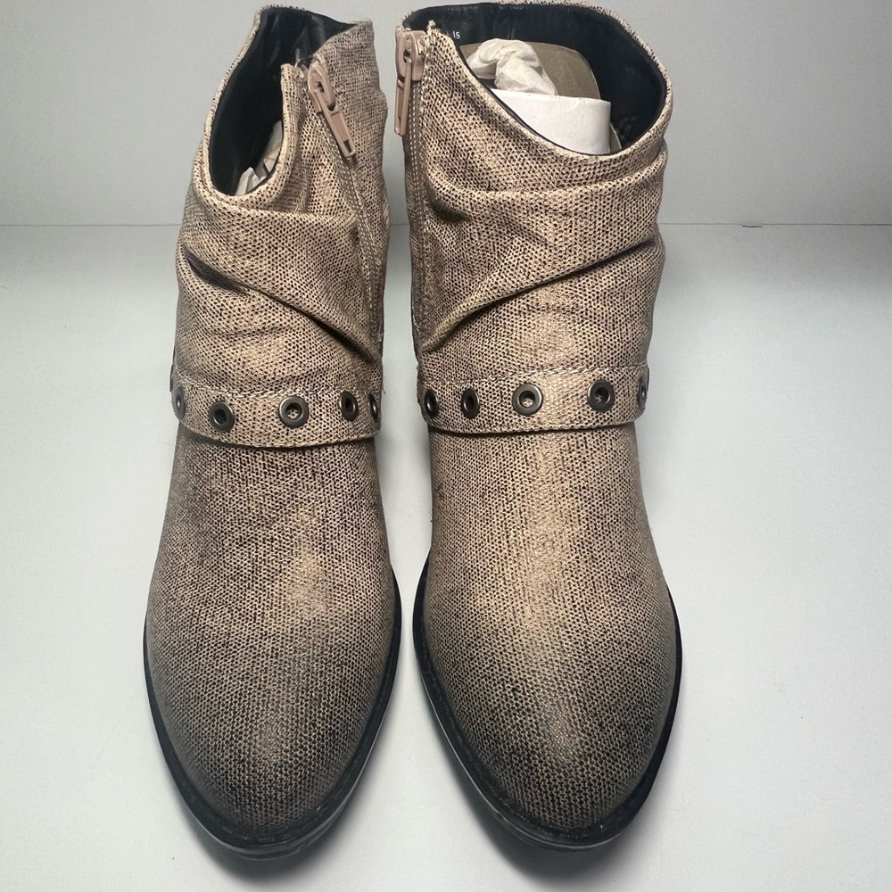Corky’s Ankle Boots. “Bridge Booties” sz 7/ Euro 38/ Grey Taupe Canvas NIB